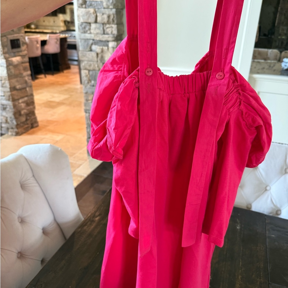 NEW Zara Fuchsia Ruffle Dress - Picture 2 of 7